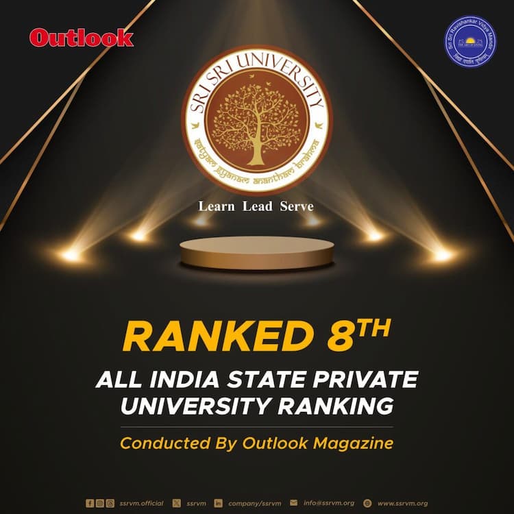 Sri Sri University ranked 8th in the All India State Private University Ranking